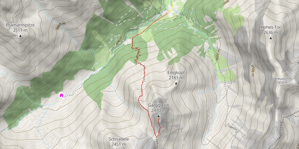 Map of the trail for Gargglerin