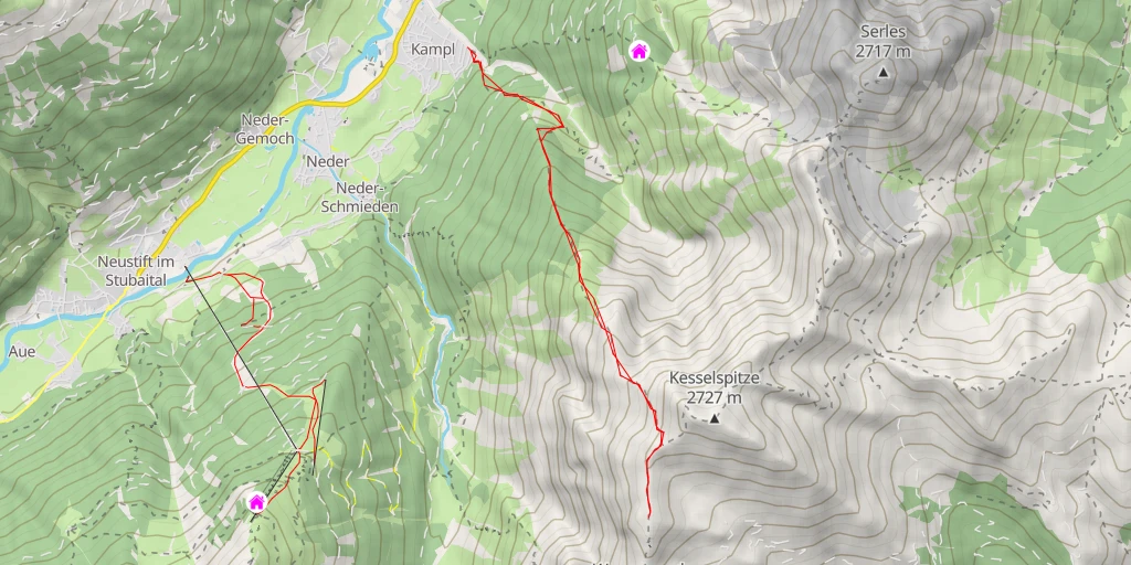 Map of the trail for Roter Kopf