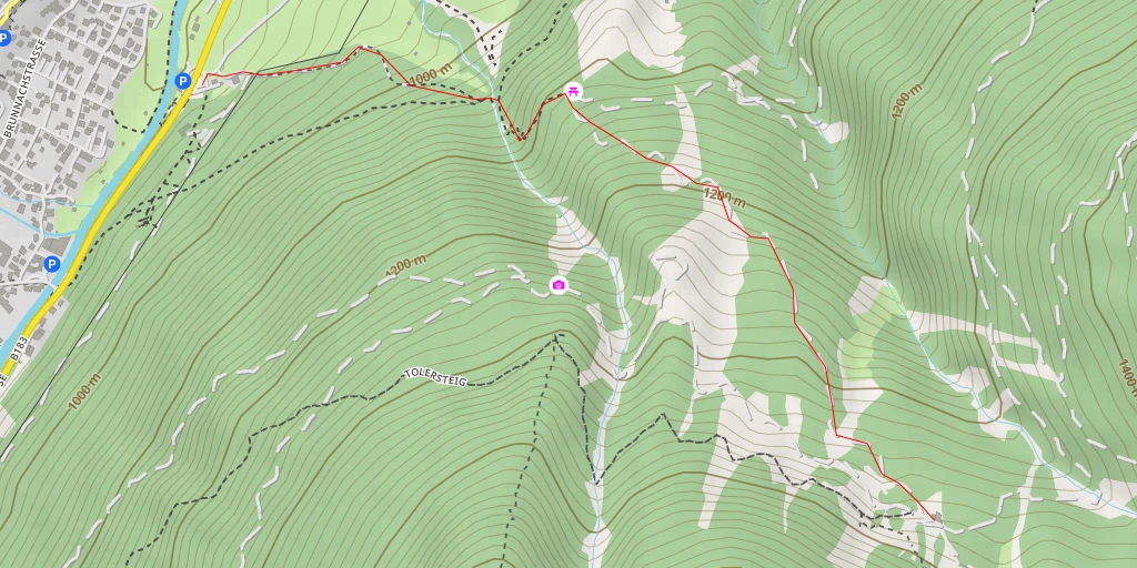 Map of the trail for Berggasthof Sonnenstein