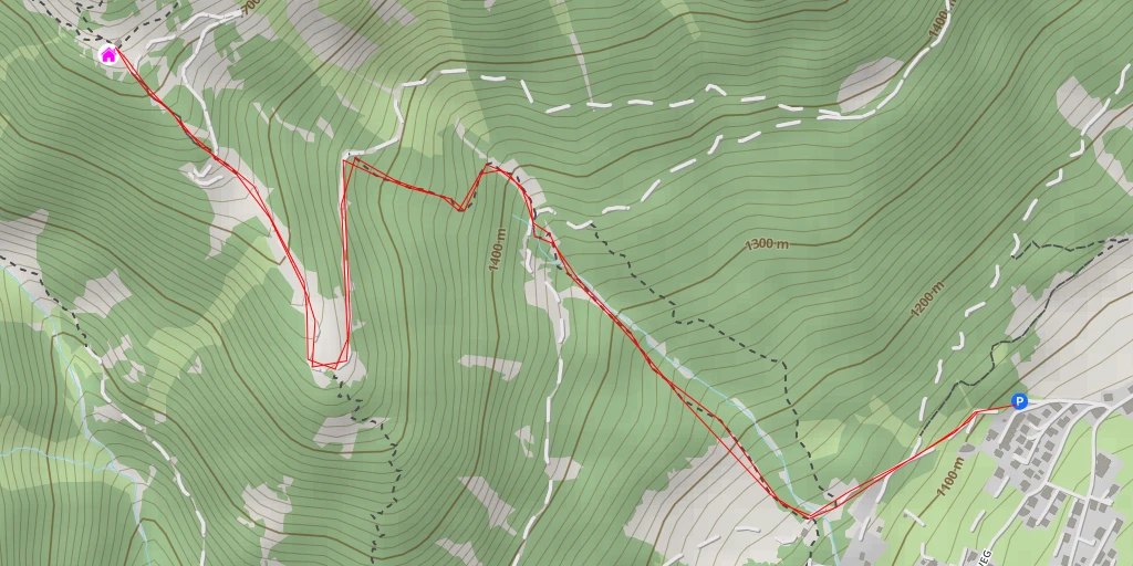 Map of the trail for Pfarrachalm