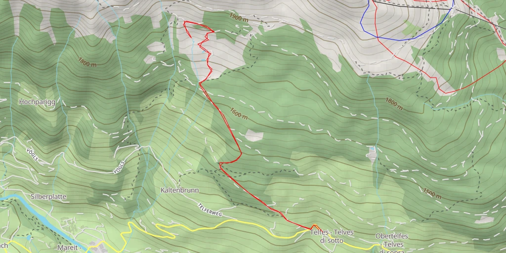 Map of the trail for Freund - Freund