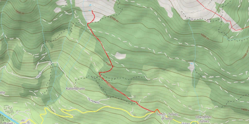 Map of the trail for Freundalm - Freund