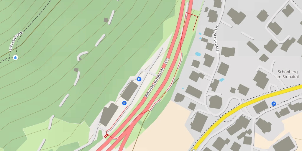 Map of the trail for Alte Schulgasse