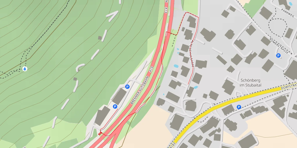 Map of the trail for Alte Schulgasse