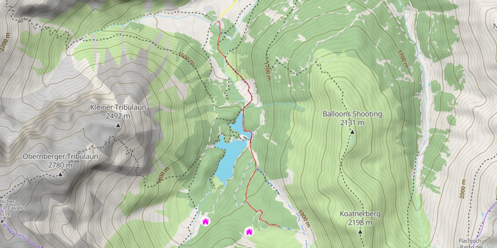 Map of the trail for Obernberger See