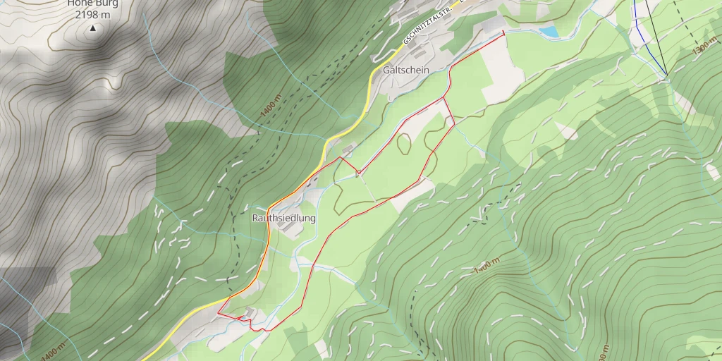 Map of the trail for Magdalenahof - Gschnitztalstraße