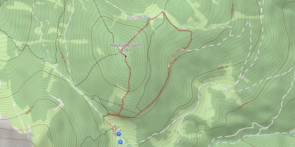 Map of the trail for Schüttersteig