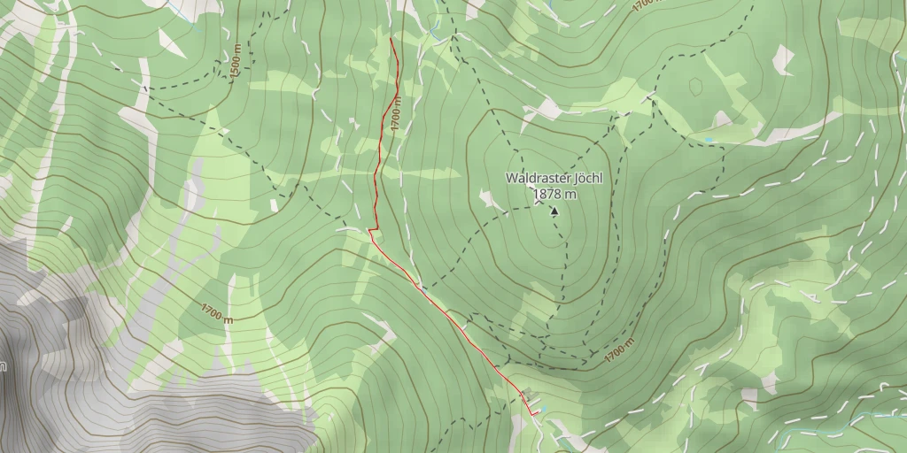 Map of the trail for Aussichtsplattform Serlesblick