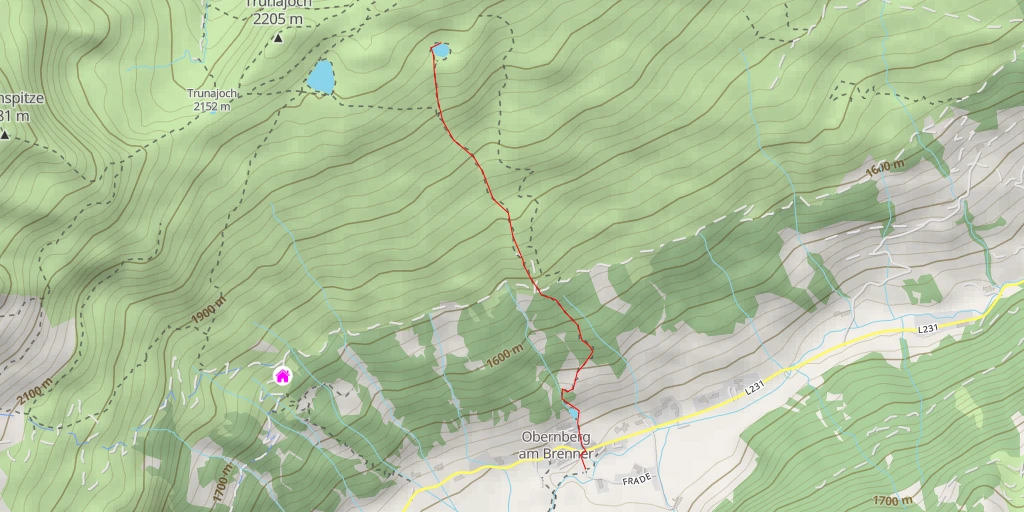 Map of the trail for Obernberger Rohrsee