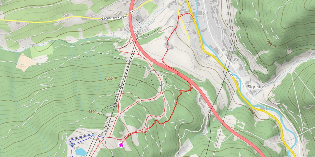 Carte de l'itinéraire :  Bergeralm