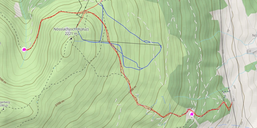 Carte de l'itinéraire :  Vallmeritzalm