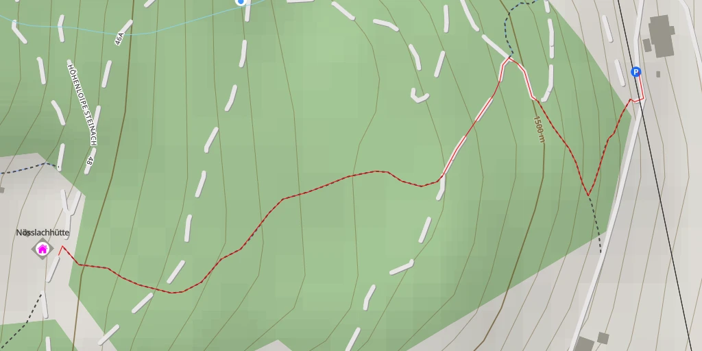 Map of the trail for Nösslachhütte