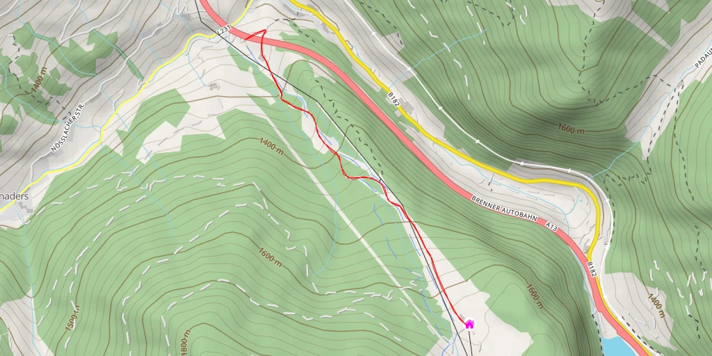 Carte de l'itinéraire :  Sattelbergalm