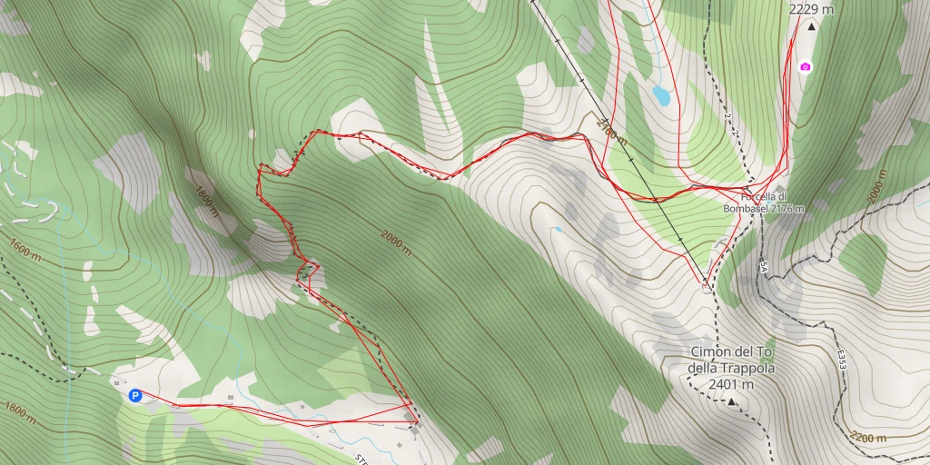 Map of the trail for Paion del Cermis