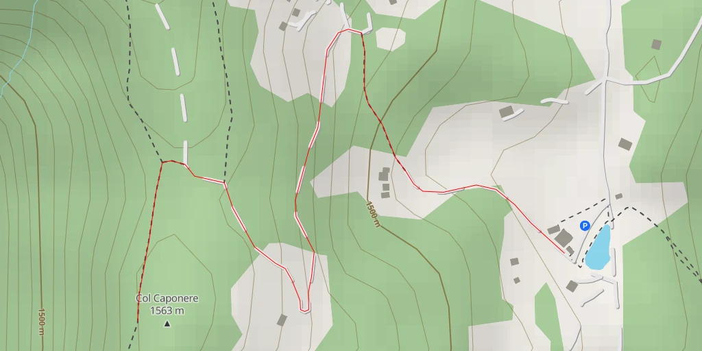 Map of the trail for Col Caponere