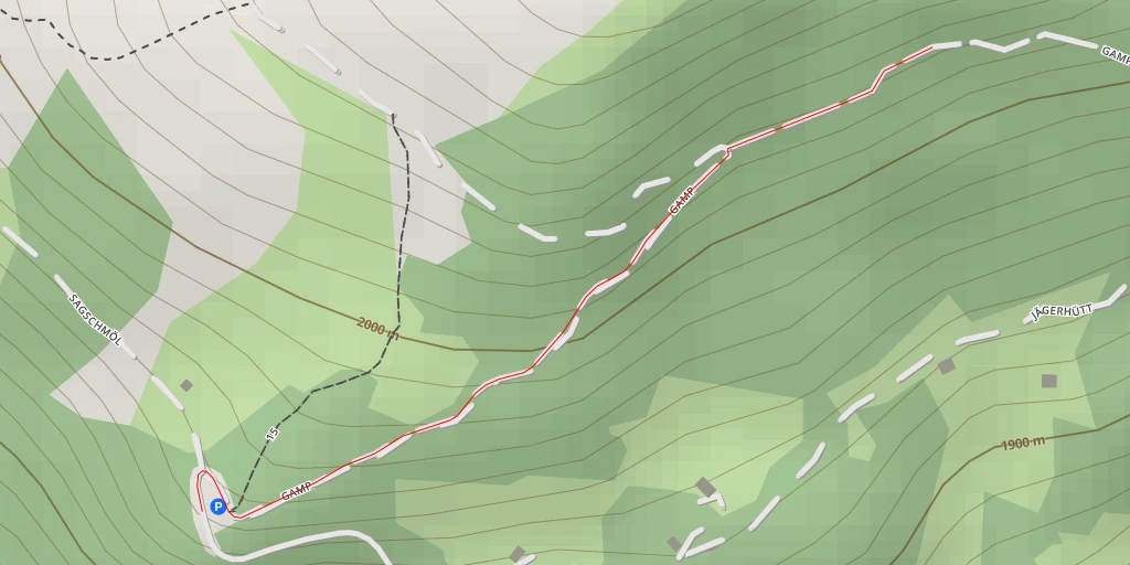 Map of the trail for Gamp