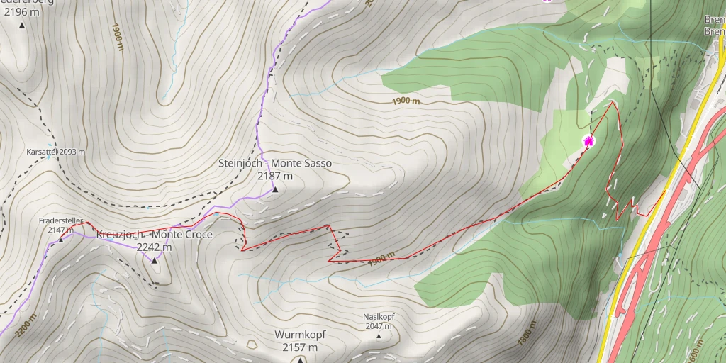 Map of the trail for Fradersteller