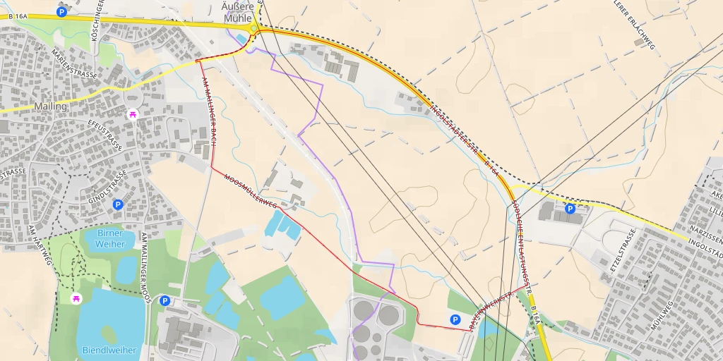 Map of the trail for Regensburger Straße - Regensburger Straße