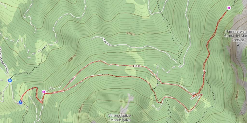 Map of the trail for 7 - Völs am Schlern - Fiè allo Sciliar