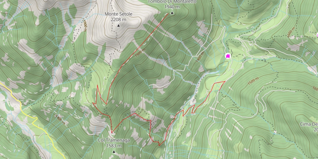 Carte de l'itinéraire :  Tombolo Di Montaletto