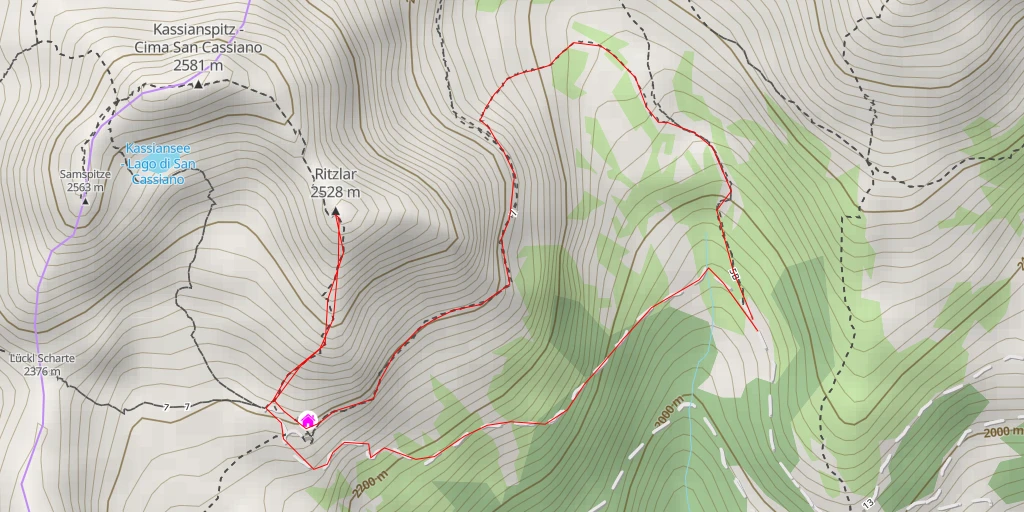 Map of the trail for Ritzlar