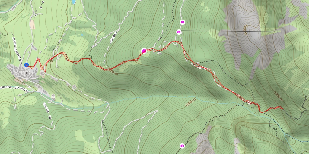 Carte de l'itinéraire :  Prügelsteig - Sentiero dei tronchi - Völs am Schlern - Fiè allo Sciliar