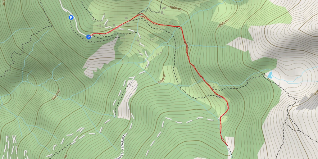 Carte de l'itinéraire :  Strada forestale Regaise - Fagarolo - Strada forestale Regaise - Fagarolo - Castel Ivano