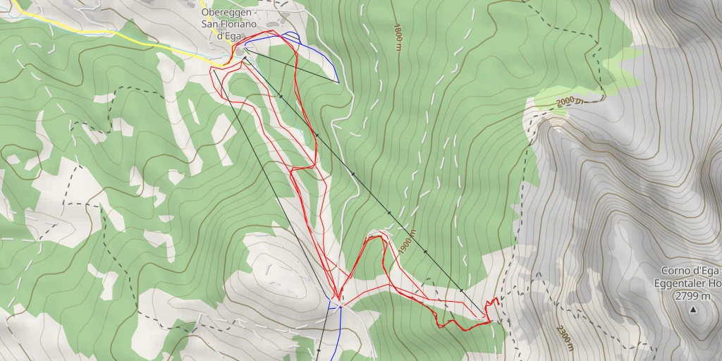 Map of the trail for Oberholz - Deutschnofen - Nova Ponente