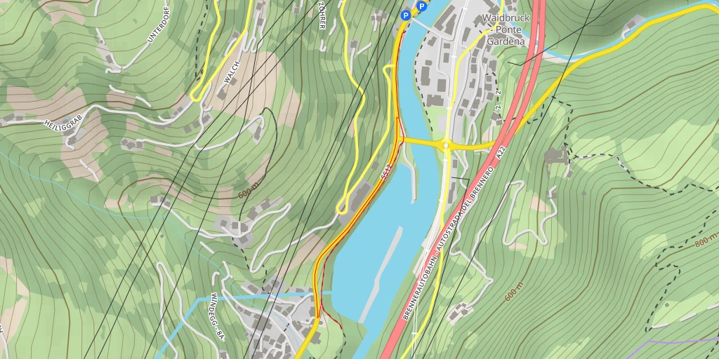 Carte de l'itinéraire :  SS12