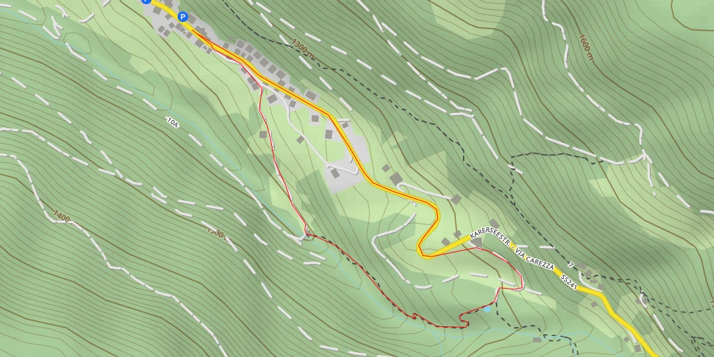 Carte de l'itinéraire :  Becken E-Werk 3 - Karl-Felix-Wolff-Weg - Vicolo Karl Felix Wolff