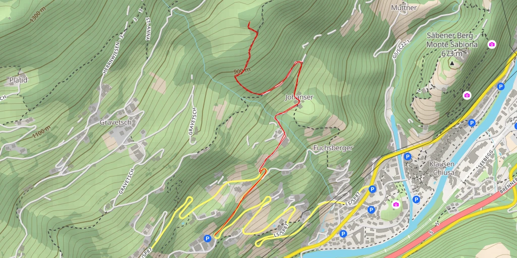 Map of the trail for Menhir