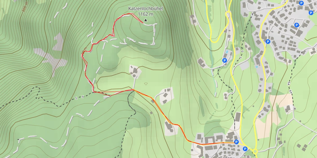 Carte de l'itinéraire :  Katzenlochbühel