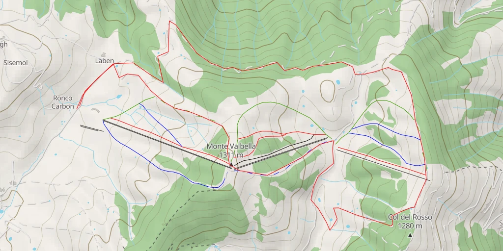 Map of the trail for Via Lova