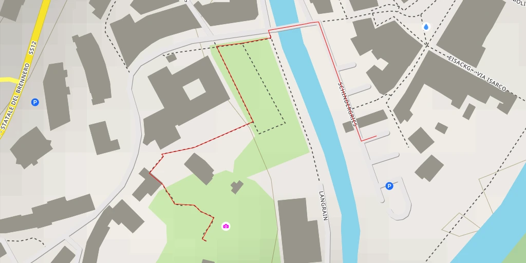 Map of the trail for Paterbichl - Collina dei frati