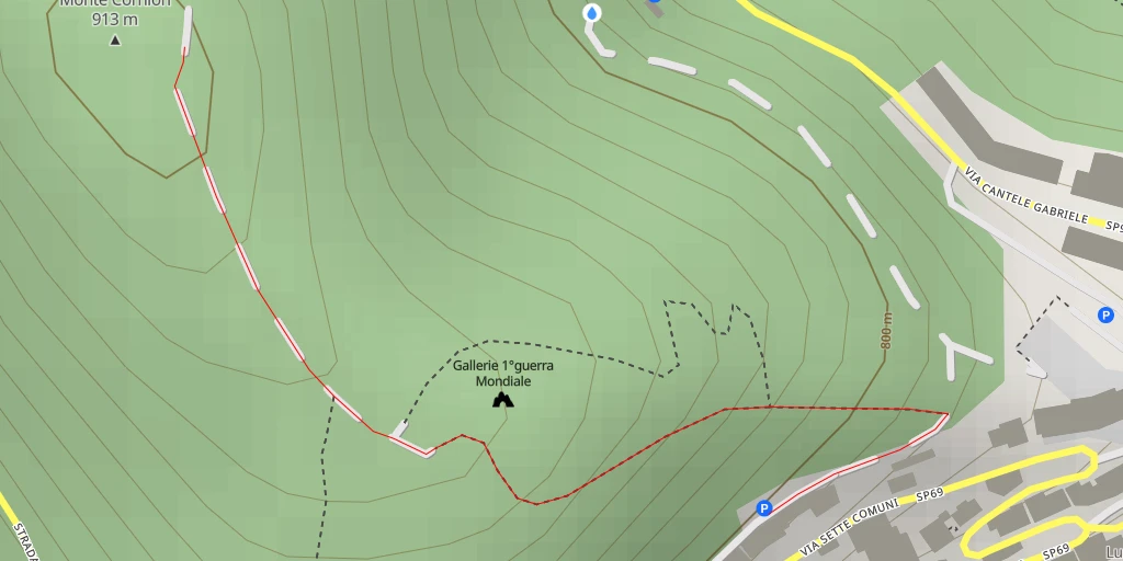 Map of the trail for Monte Cornion