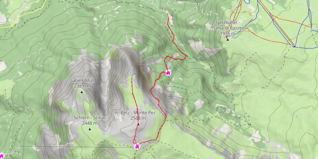 Map of the trail for Santner Kanzele