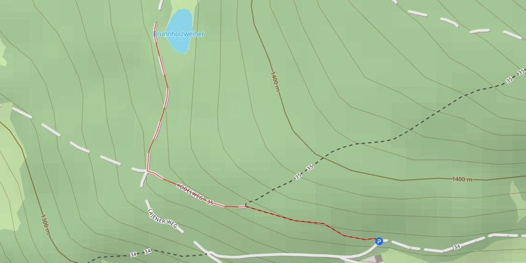 Map of the trail for Brunnholzweiher