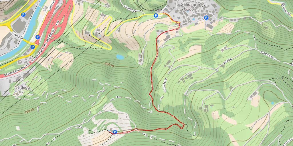 Map of the trail for Ansitz Fonteklaus - 10