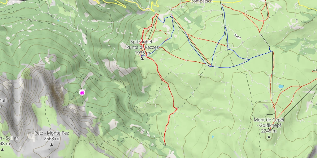 Map of the trail for Touristensteig - Sentiero dei turisti - Touristensteig - Sentiero dei turisti - Kastelruth - Castelrotto