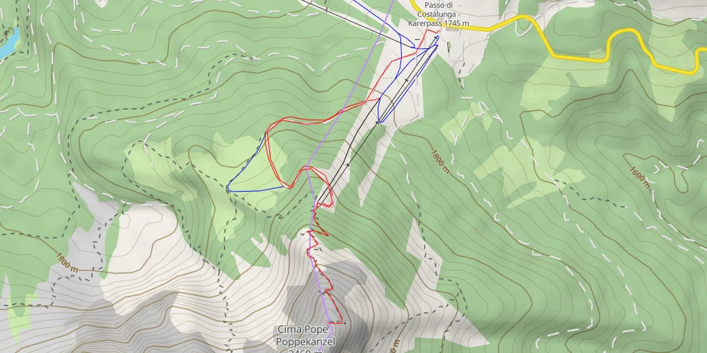 Carte de l'itinéraire :  Signalkopf