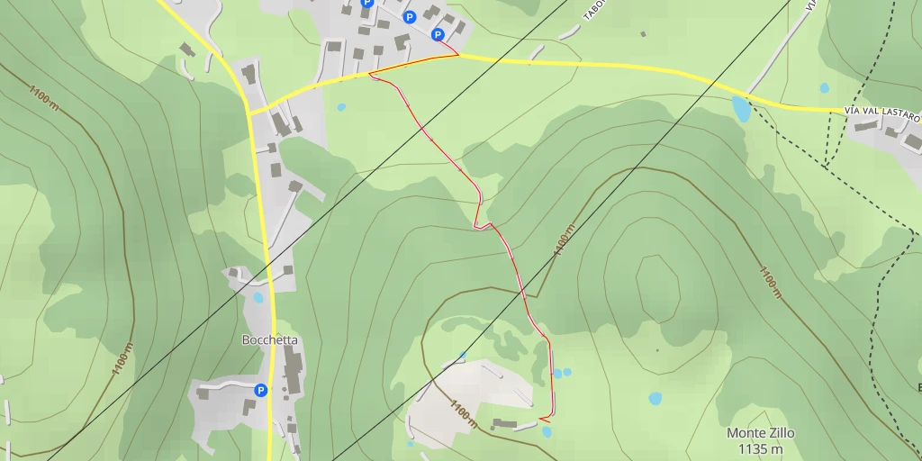 Map of the trail for Via Fratte - Via Fratte