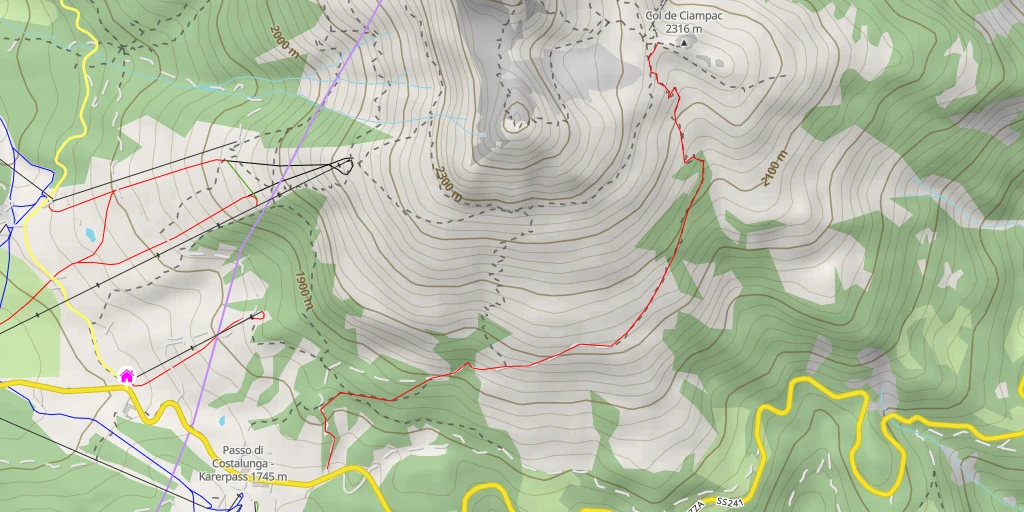 Carte de l'itinéraire :  Baita Marino Pederiva