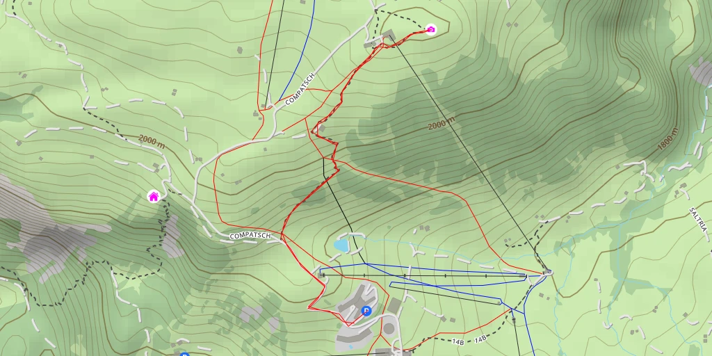 Map of the trail for Bulacia - Engelrast