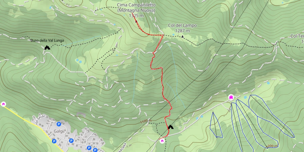 Map of the trail for Taborra