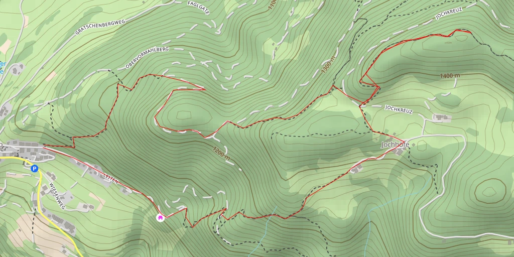 Map of the trail for Ottohöhe