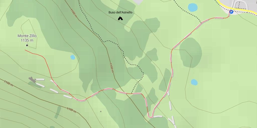 Map of the trail for Monte Xillo