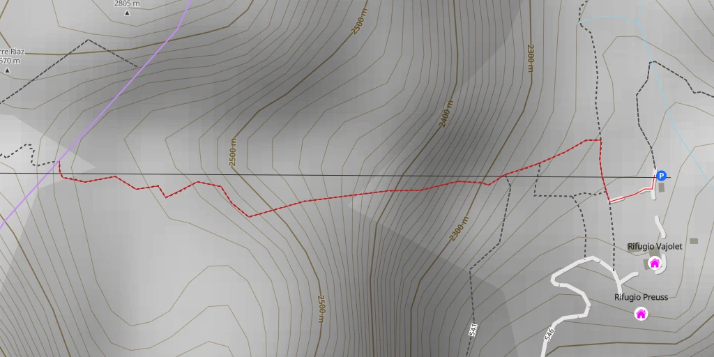 Map of the trail for Stabelerturm - Torre Stabeler