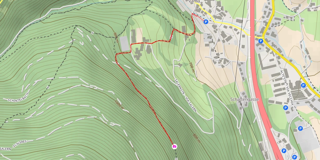 Map of the trail for 20 - Vahrn - Varna