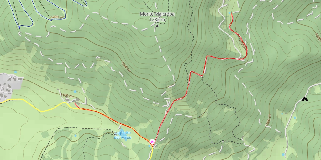 Map of the trail for Sentiero del Sigaro