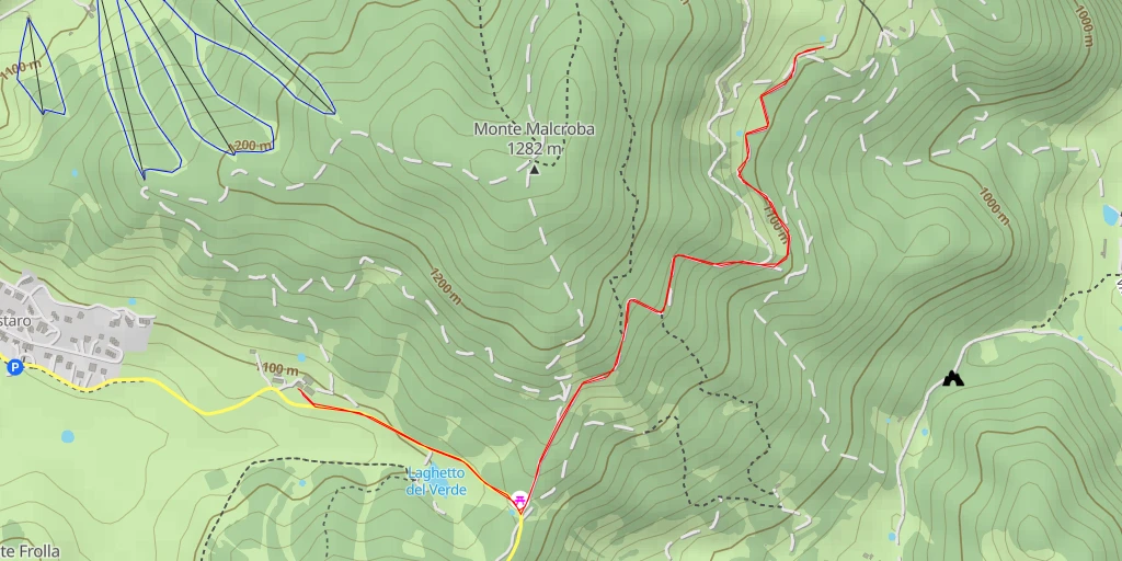 Map of the trail for Sentiero del Sigaro